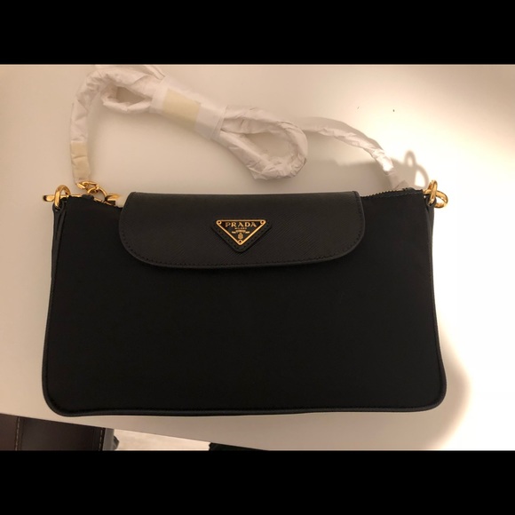 Prada Women’s Saffiano/Nylon Crossbody 1BH085 - Picture 1 of 8